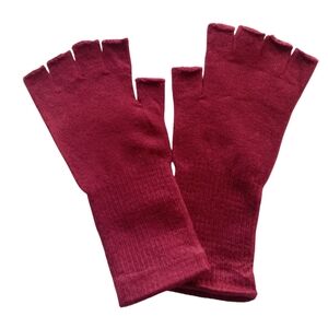 NWOT Premillow Red Unisex Fingerless, Half Finger, Long Cuff Warm Winter Gloves
